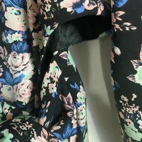 ASOS  Floral Print Long Sleeves Tie Front Wrap Blazer Cutout Dress, Size 10 - Picture 5 of 13